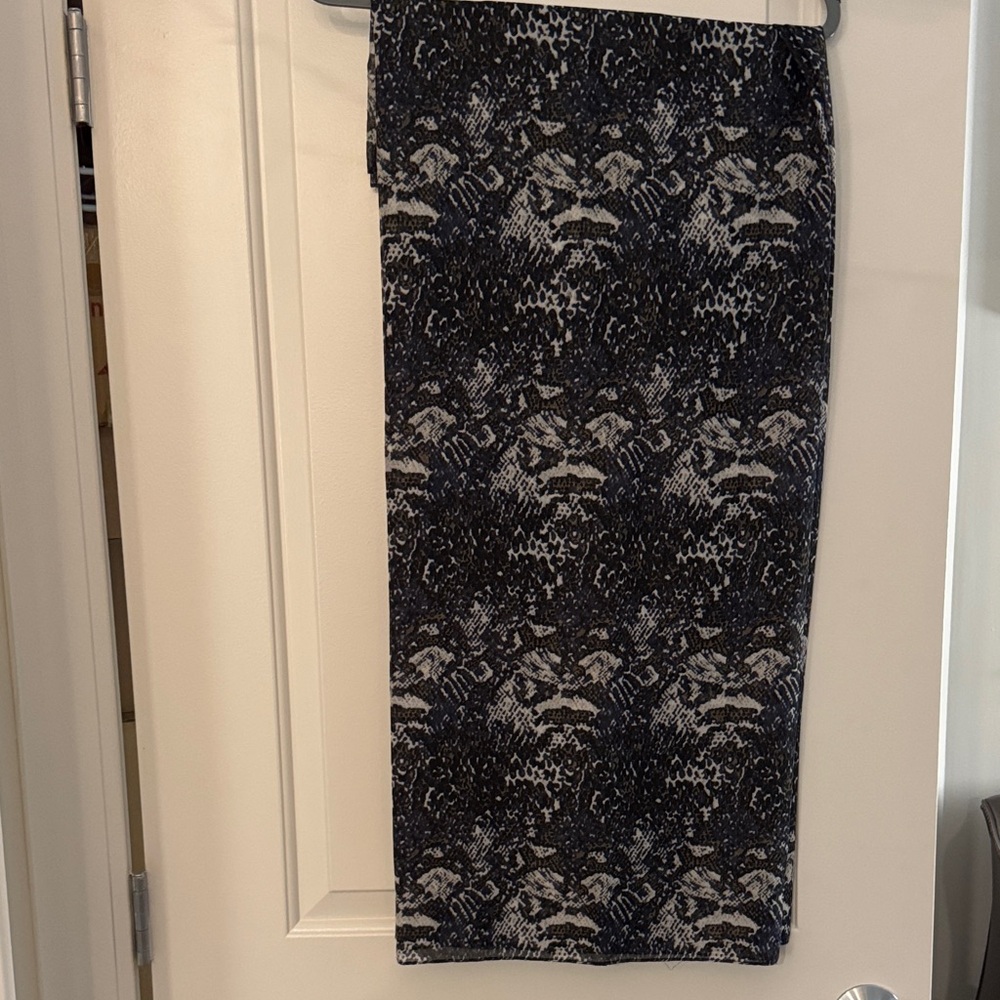 Chic Navy, Brown and Gray Patterned Infinity Scarf